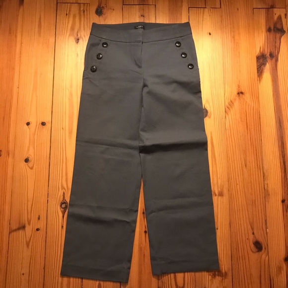LOFT Navy Wide-Legged Sailor Pants EUC - Picture 1 of 12